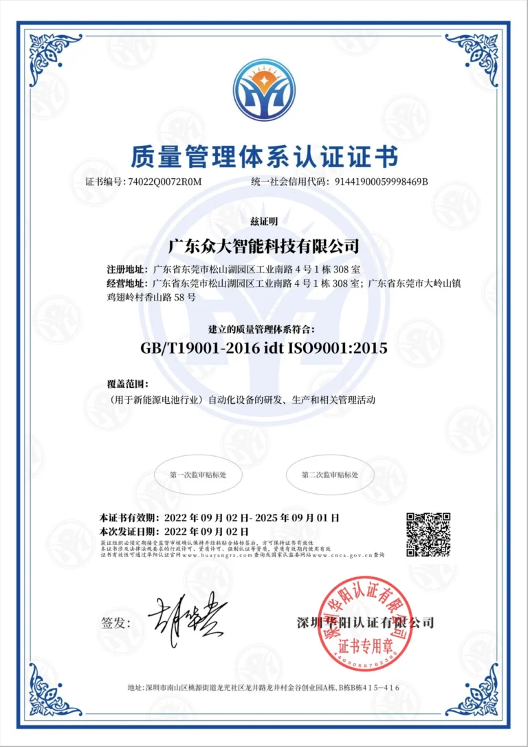 Quality management system